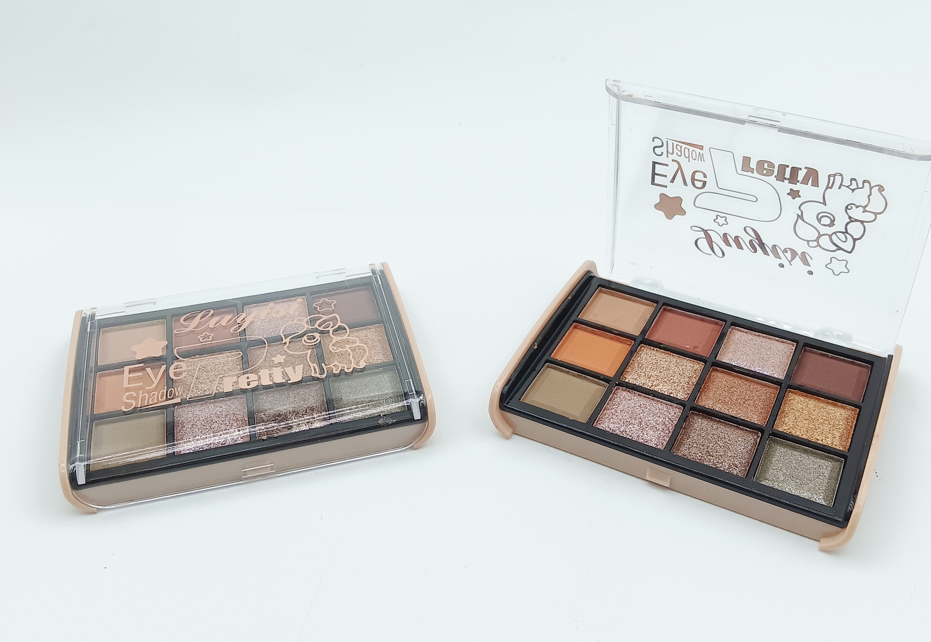 New 12-color plastic case pearlescent matte eyeshadow fashion, delicate and easy to color all kinds of makeup luyisi brand cross-border new eyeshadow tray 24 hours lasting do not lose makeup manufacturers direct sales Specification drawing