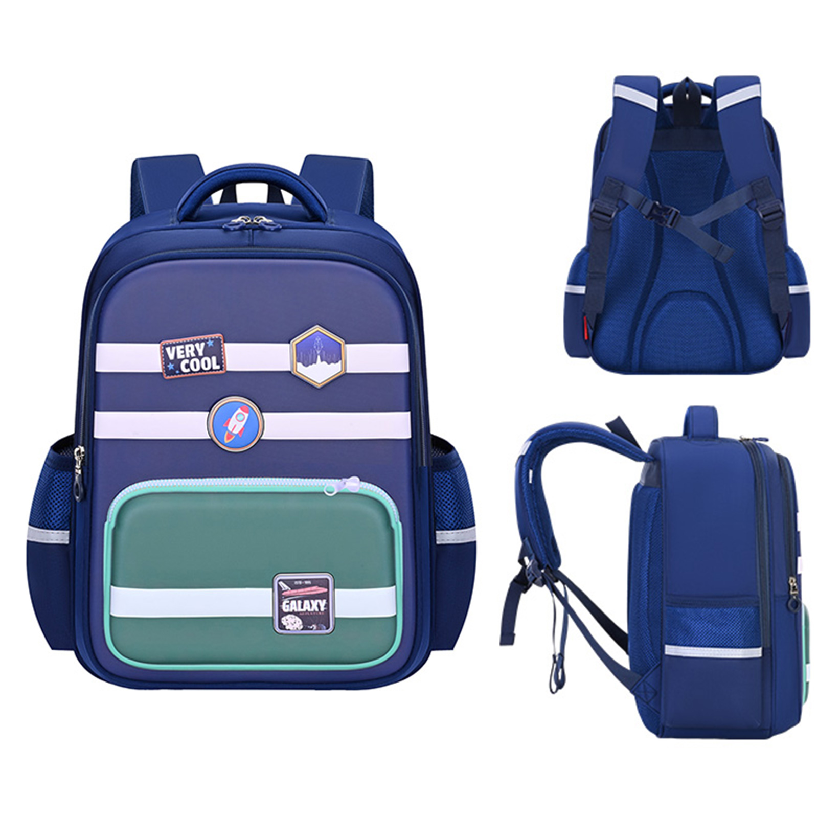 Big-tailed cat color-blocking primary school and children lightweight, dirt-resistant and breathable boys' and girls' backpacks 1-3-6 grade new style 2025, classroom spine protection and pressure relief backpacks, lightweight, waterproof, tear-resistant and wear-resistant schoolbags Specification image