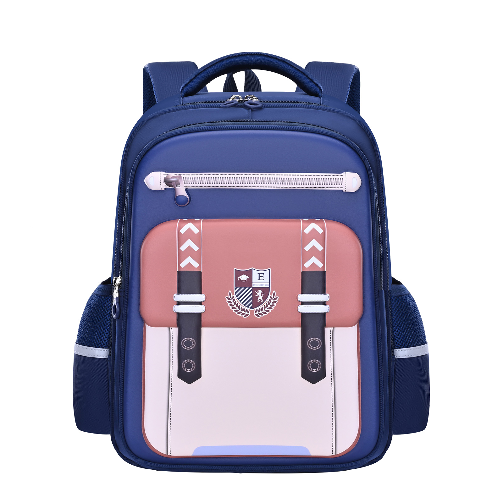 Large-tailed cat British minimalist color-blocking spine support and pressure relief backpack, large-capacity layered waterproof, tear-resistant and wear-resistant backpack, lightweight, wear-resistant and dirt-resistant backpack