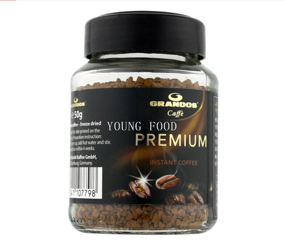 包邮！哈喽每天进口零食饮料德国格兰特柏瑞姆冻干速溶黑咖啡50g详情4