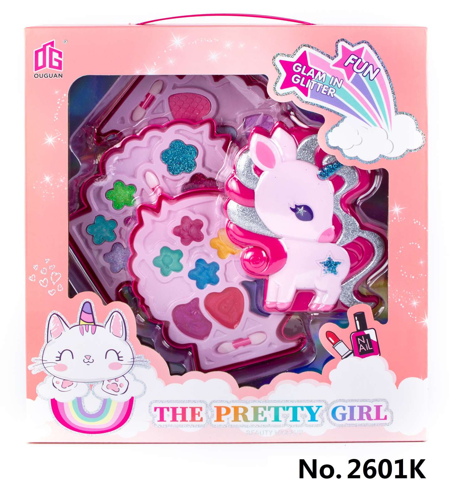 潮玩美妆儿童彩妆套装 安静书附赠 女孩化妆玩具配件 过家家玩具 玩具女孩梳发玩具 儿童玩具彩妆玩具