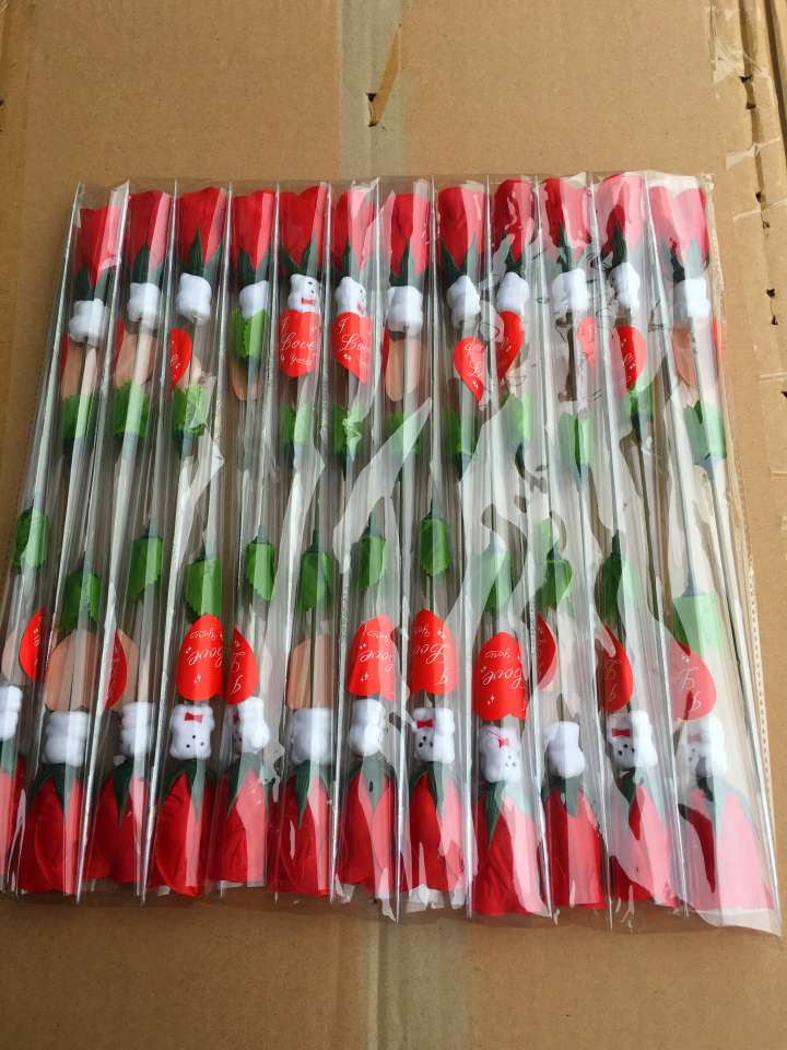 仿真花仿真玫瑰情人节热销单只小熊玫瑰花假花仿真花详情图5