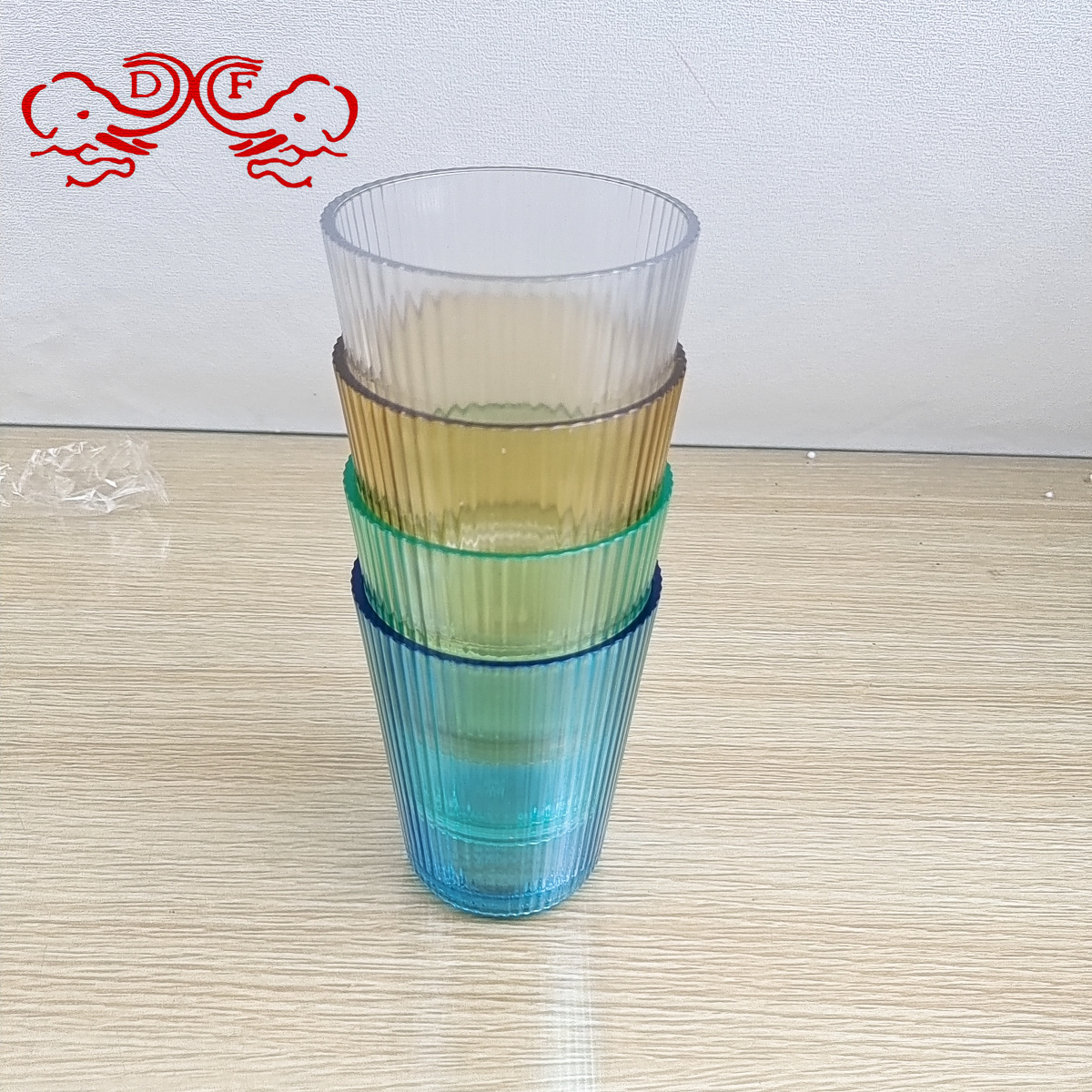 DF99338 acrylic cup, eco-friendly plastic beer mug, restaurant tea cup, high-temperature resistant water cup, anti-drop frosted cup, DF TRADINGHOUSE