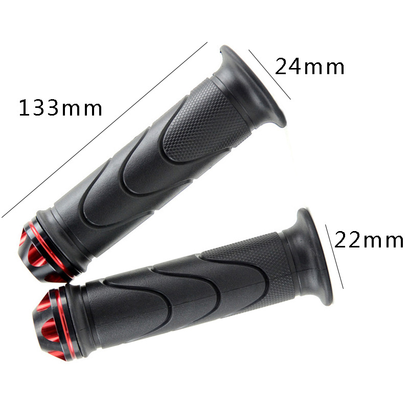 The general purpose motorcycle assists the rider with the rubber aluminum alloy handlebar pedal rider with the motorcycle throttle handle Item Picture