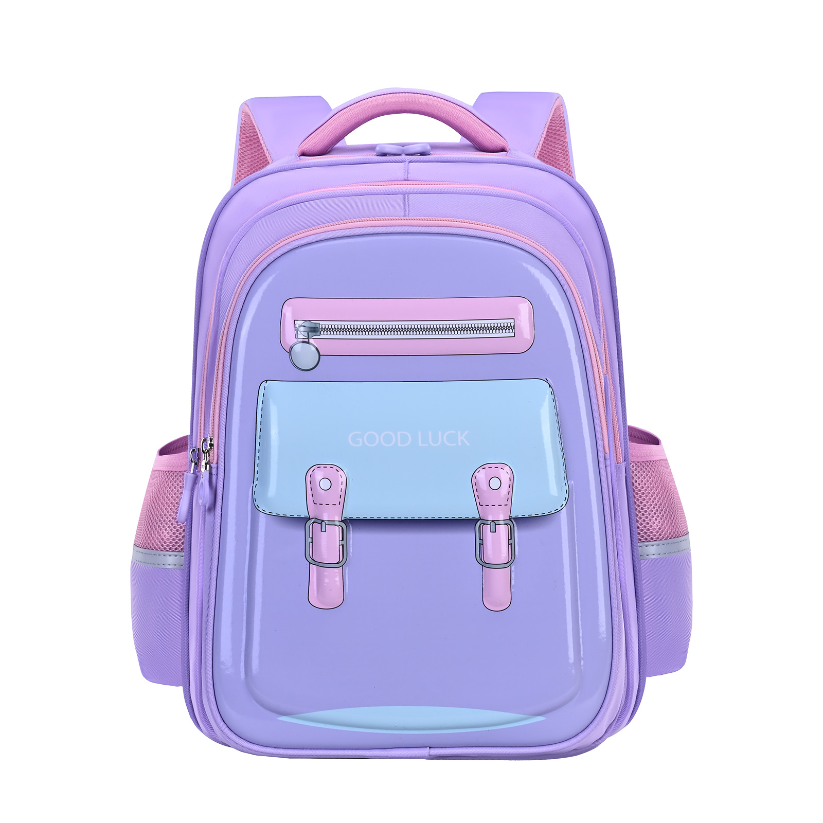 Big Tail Cat British color-blocking Series college style backpacks, large-capacity classroom classified storage backpacks, classroom back-protecting pressure-relieving backpacks, waterproof, tear-resistant, wear-resistant and dirt-resistant backpacks pic 3