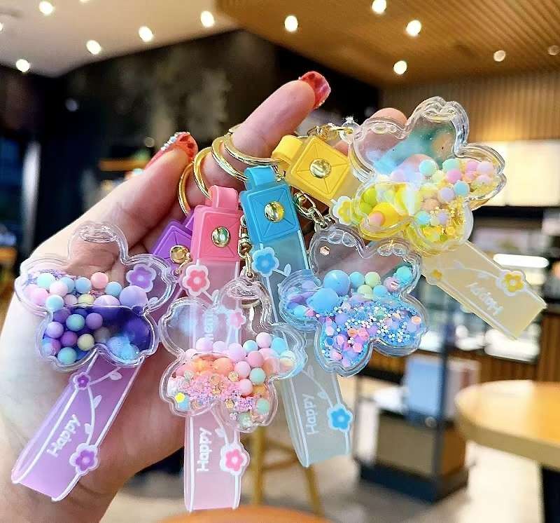 钥匙扣亚克力钥匙扣钥匙扣流沙瓶钥匙扣配件细节图