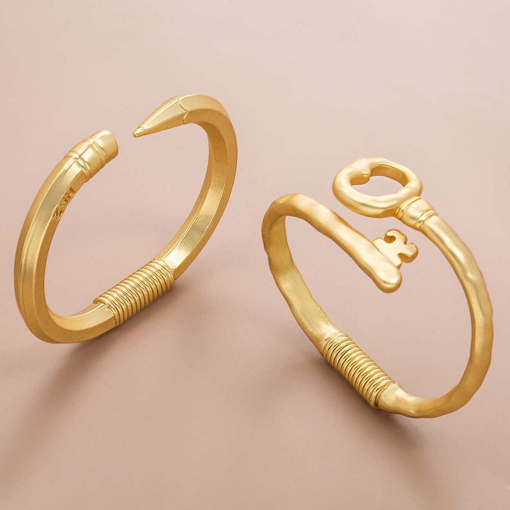 New cross-border French Baroque alloy round heart bracelet, versatile, color-preserving and non-fading open gold-plated bracelet Application Scenario