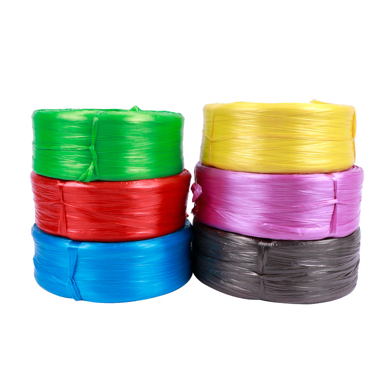 厂家批发新料捆扎绳包装扎口塑料绳打包尼龙草绳撕裂 带捆绑纤维绳