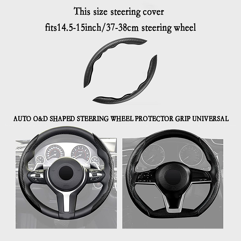 The snap-on carbon fiber steering wheel cover and handlebar cover are fashionable, beautiful and easy to disassemble and assemble pic 9