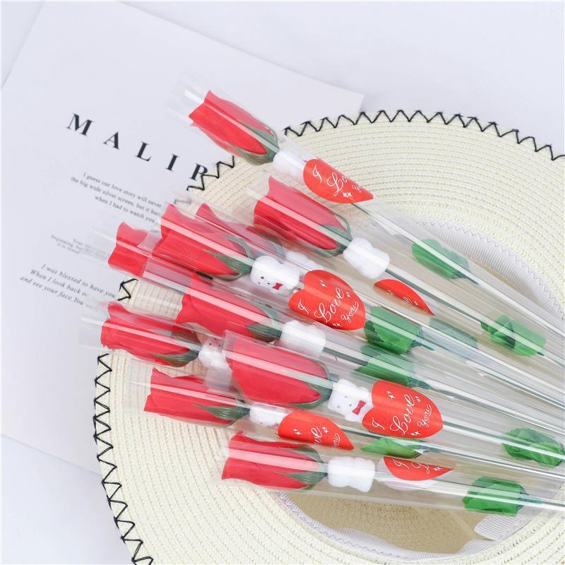 仿真花仿真玫瑰情人节热销单只小熊玫瑰花假花仿真花详情图2