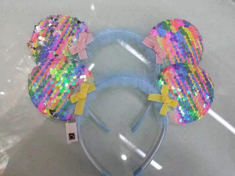 纱布蝴蝶结头扣发光玩具发光头扣详情11