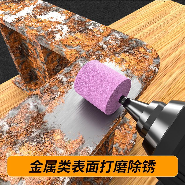 Chrome corundum grinding wheel head, red grinding head, firestone red corundum small grinding wheel head, 6mm diamond grinding wheel, electric drill grinding machine internal grinding head, metal grinding head detail image 9