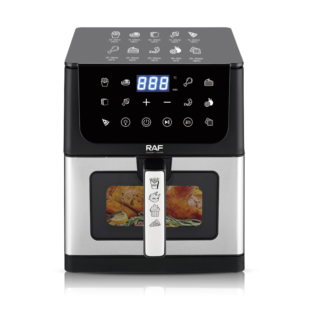 RAF European Standard cross-border air fryer 8L large-capacity touch screen smart household oil-free fryer with top and bottom heating Application Scenario