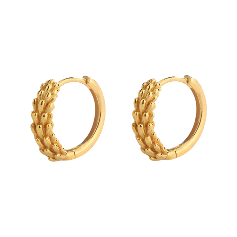 Fresh and fashionable, versatile wheat ear rings, women's design sense, creative arc-shaped earrings, personalized new earrings, wholesale in stock, one-piece consignment