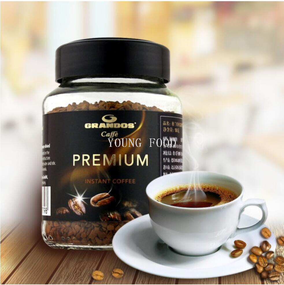 包邮！哈喽每天进口零食饮料德国格兰特柏瑞姆冻干速溶黑咖啡50g详情2