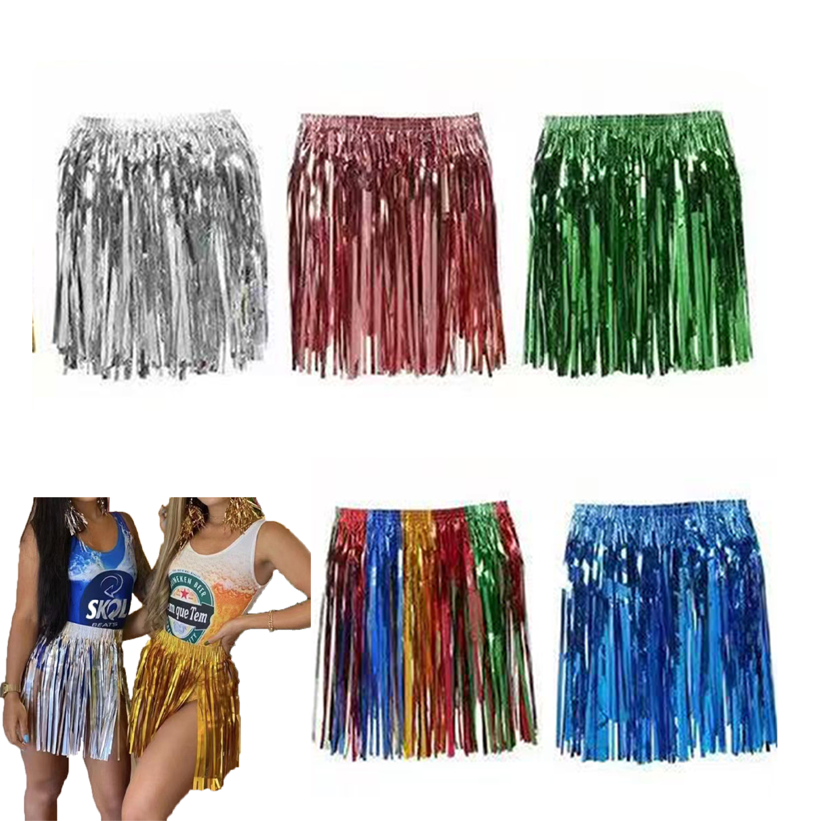  夏威夷派对常规40cm雨丝裙 表演海草舞婚礼晚会搞怪装扮 儿童节 伴手礼高档 文创用品创意 纪念品精致实用送客户送员工