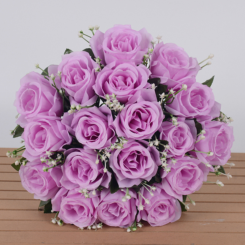 仿真花玫瑰花束婚庆客厅手捧花摆件假花义乌厂家批发详情图8