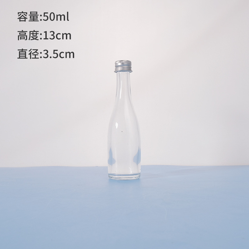 批发小酒瓶空瓶diy透明加厚玻璃50ml自酿洋酒葡萄酒白酒分装酒瓶详情图7