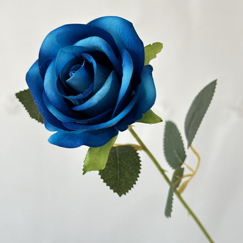 仿真花绒布单支仿真玫瑰婚礼仿真花客厅摆件假花绢花花束玫瑰花礼物道具 详情图17