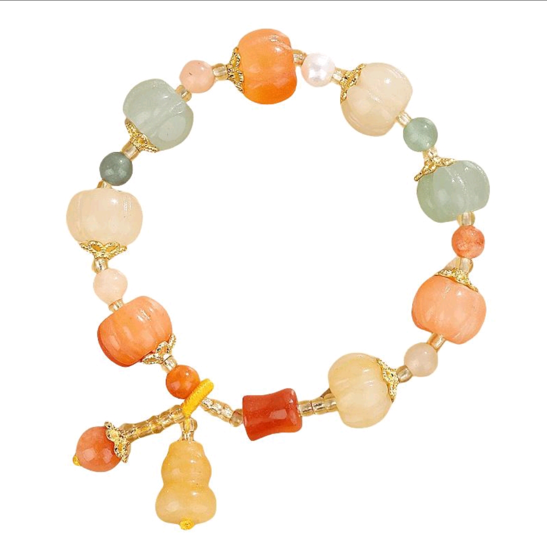 糖心玛瑙风格流苏手链手串，中国风绚丽多彩「宇宙行星」细节图