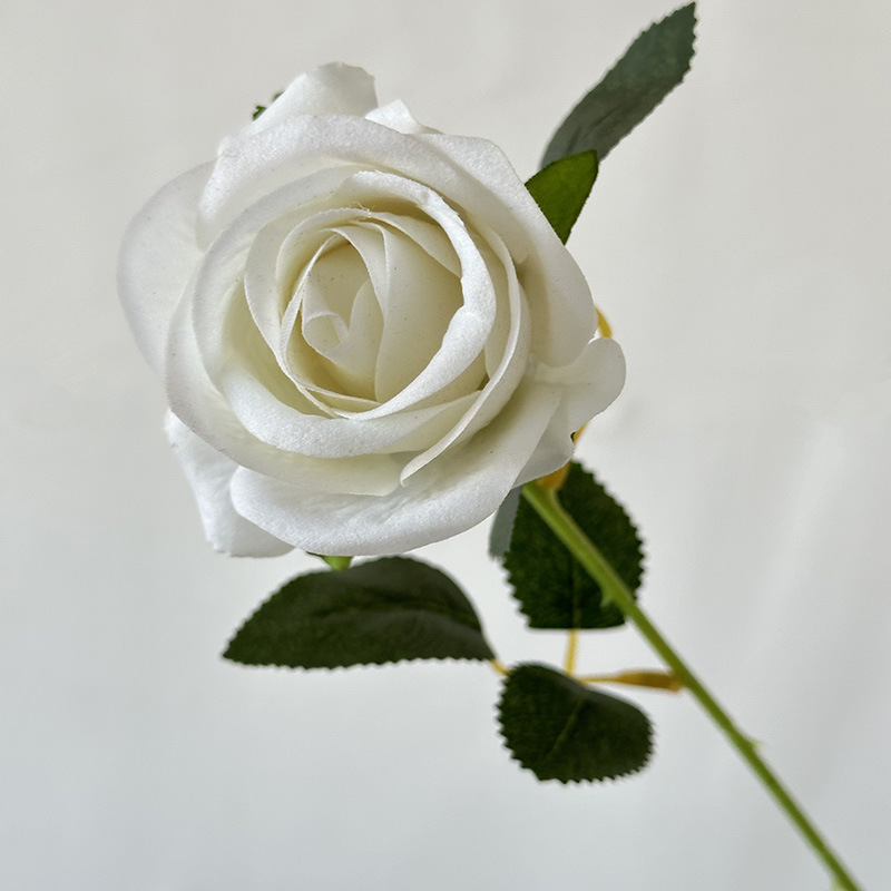 仿真花绒布单支仿真玫瑰婚礼仿真花客厅摆件假花绢花花束玫瑰花礼物道具 详情图9