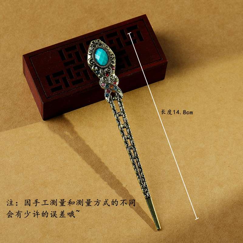 简约古典旗袍盘发发簪女日常百搭复古发钗簪子古风汉服宫廷发饰品 细节图