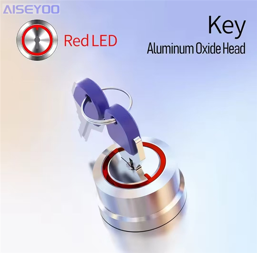19/22mm metal knob switch holding type red and green with light, two-position and three-position rotating handle key button, two-position and three-position power switch with light, 9-24V pic 10