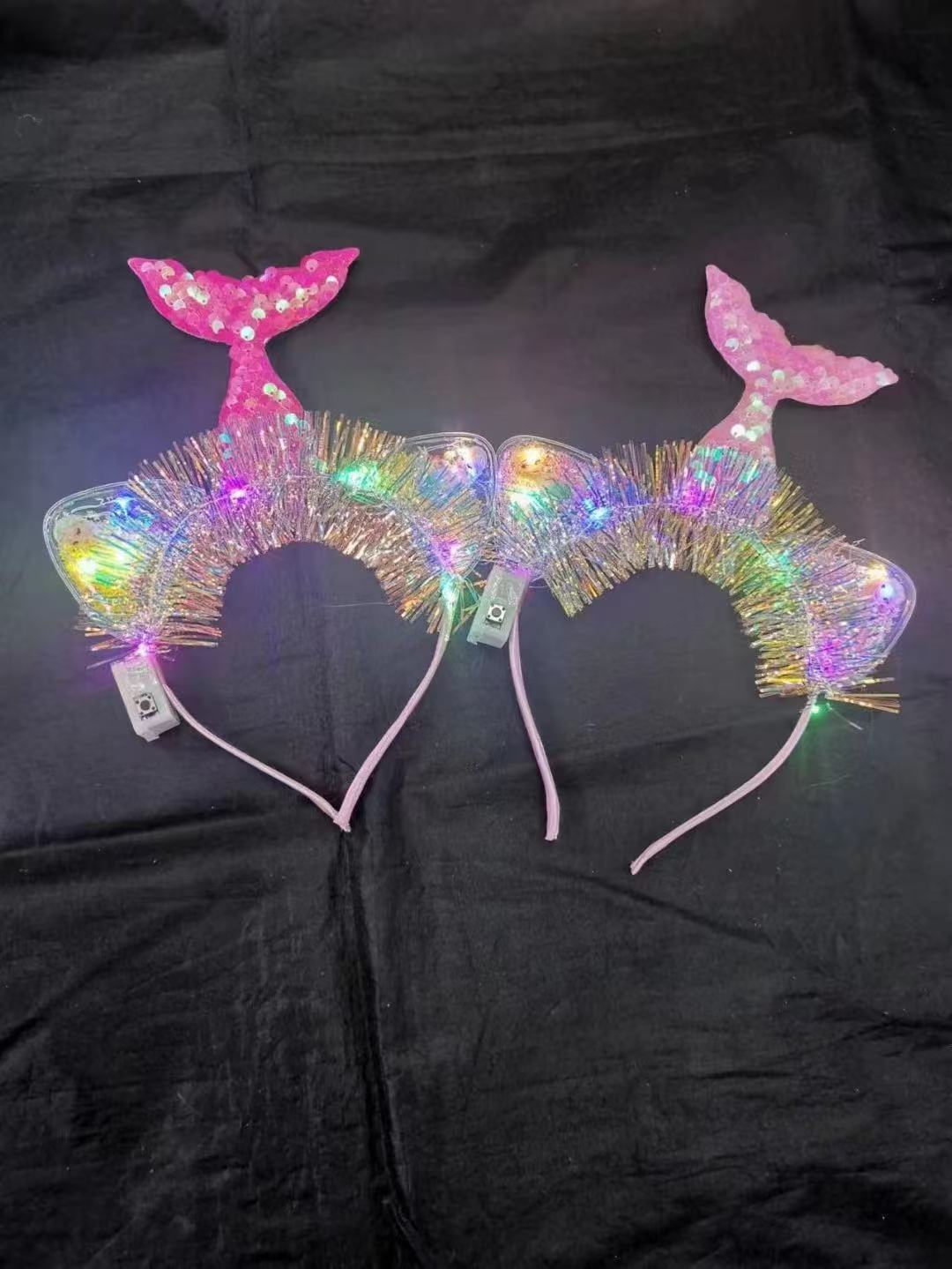 纱布蝴蝶结头扣发光玩具发光头扣详情13