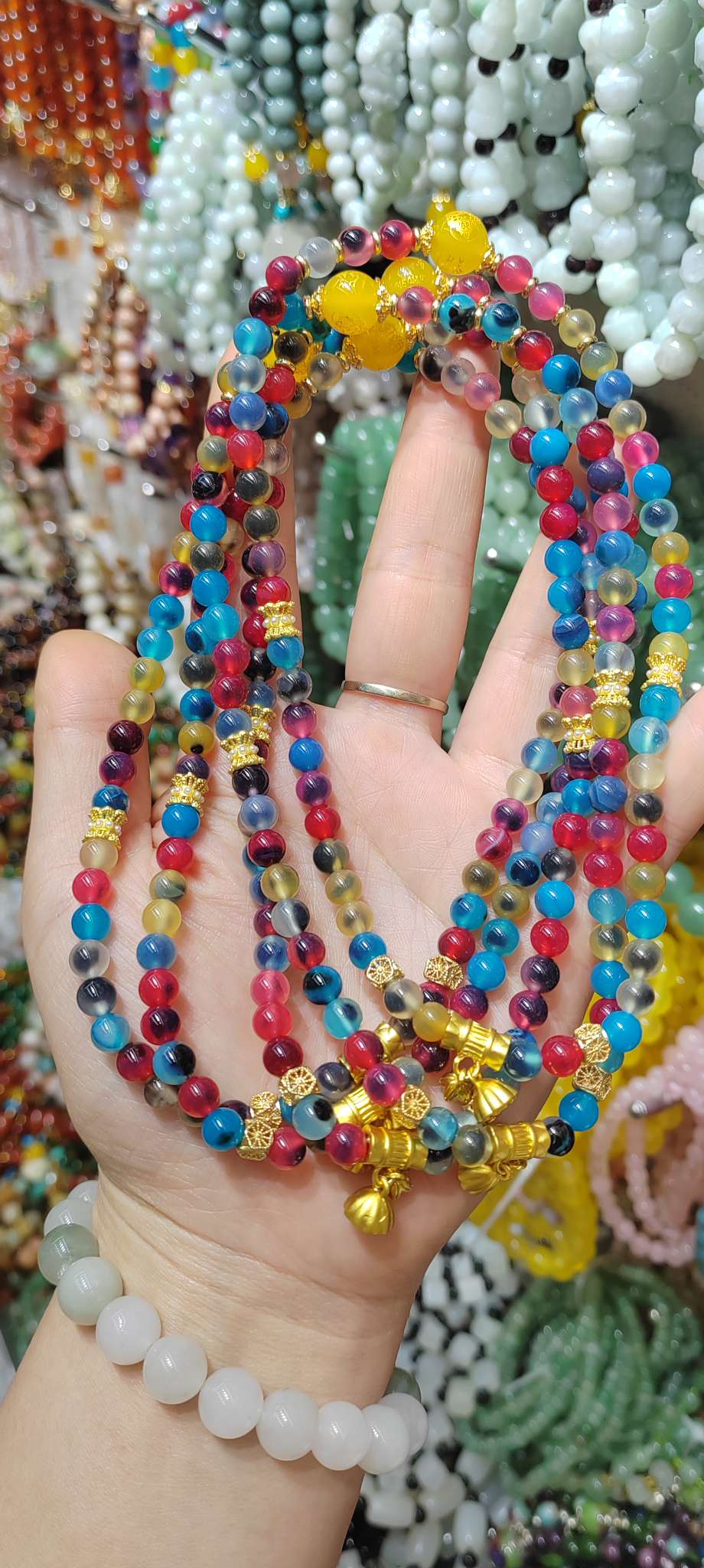 天然玛瑙糖心玛瑙水晶手链女款时尚饰品 手饰水晶手串 精致手链 闪耀水晶饰品 独特设计手链手链饰品饰品细节图