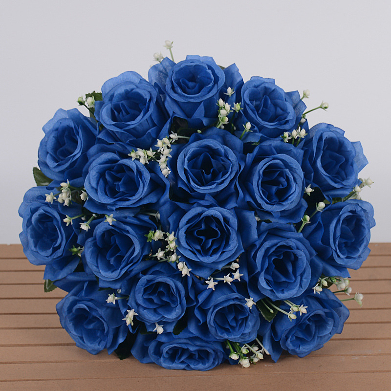 仿真花玫瑰花束婚庆客厅手捧花摆件假花义乌厂家批发详情图3