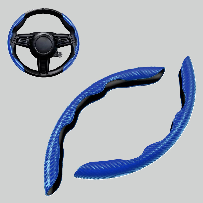 The snap-on carbon fiber steering wheel cover and handlebar cover are fashionable, beautiful and easy to disassemble and assemble pic 7