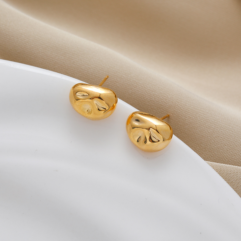 网红小众设计小金豆高亮耳钉冷淡风极简韩版耳环现货批发一件代发