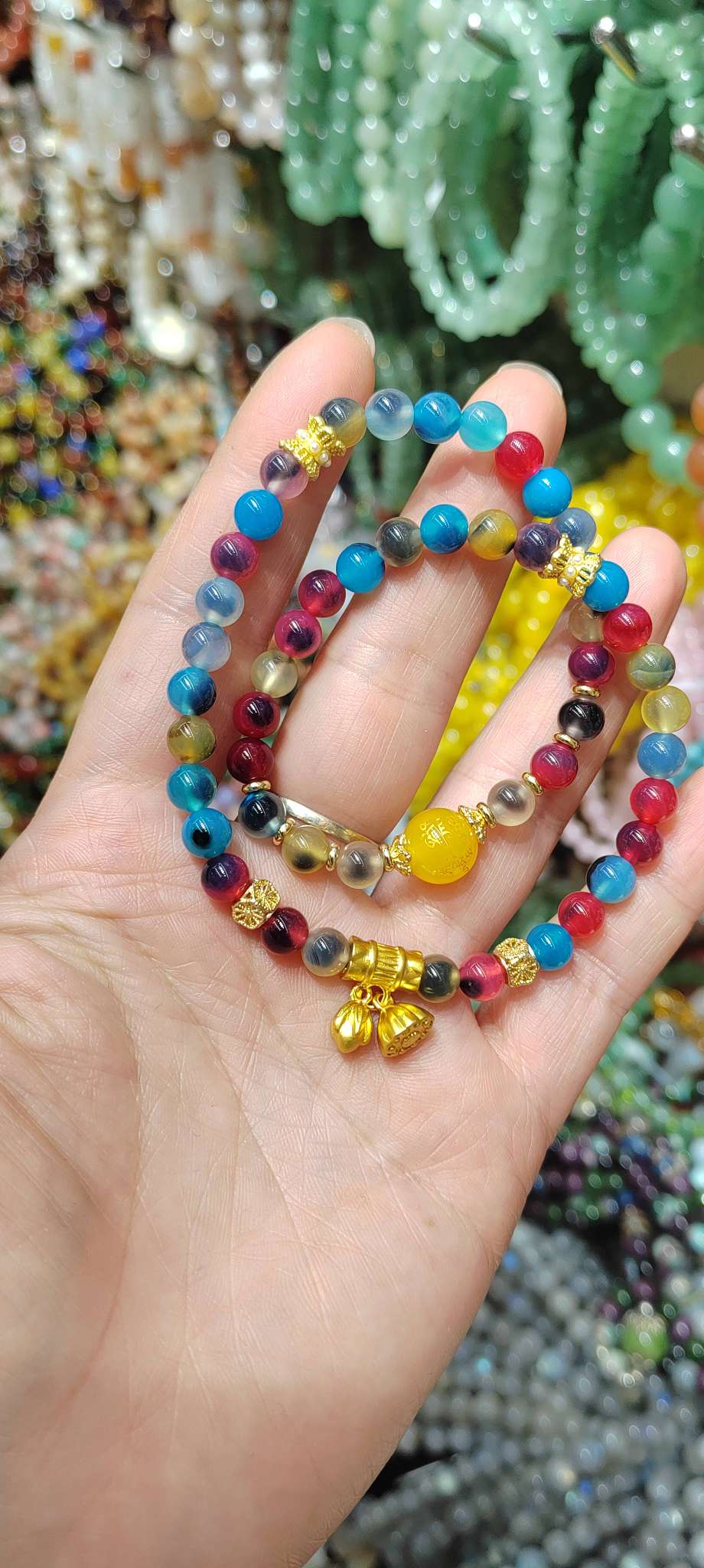 天然玛瑙糖心玛瑙水晶手链女款时尚饰品 手饰水晶手串 精致手链 闪耀水晶饰品 独特设计手链手链饰品饰品详情图3