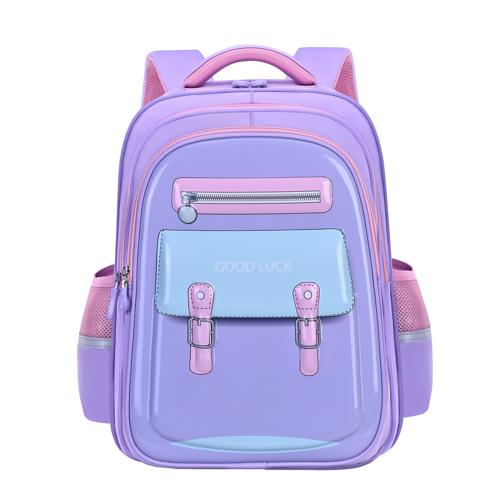 Big Tail Cat British color-blocking Series college style backpacks, large-capacity classroom classified storage backpacks, classroom back-protecting pressure-relieving backpacks, waterproof, tear-resistant, wear-resistant and dirt-resistant backpacks