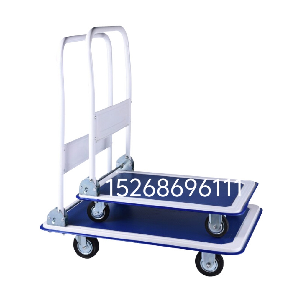 Small trolley, handcart, folding flatbed truck, trailer, cargo moving, handcart, four-wheel steering, silent wheel, truck, small trolley, flatbed truck, handcart Application Scenario