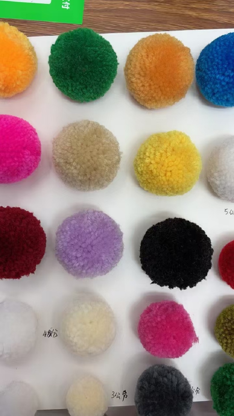 高弹毛球毛绒球混色毛毛球diy装饰毛球挂件服饰饰品厂家批发