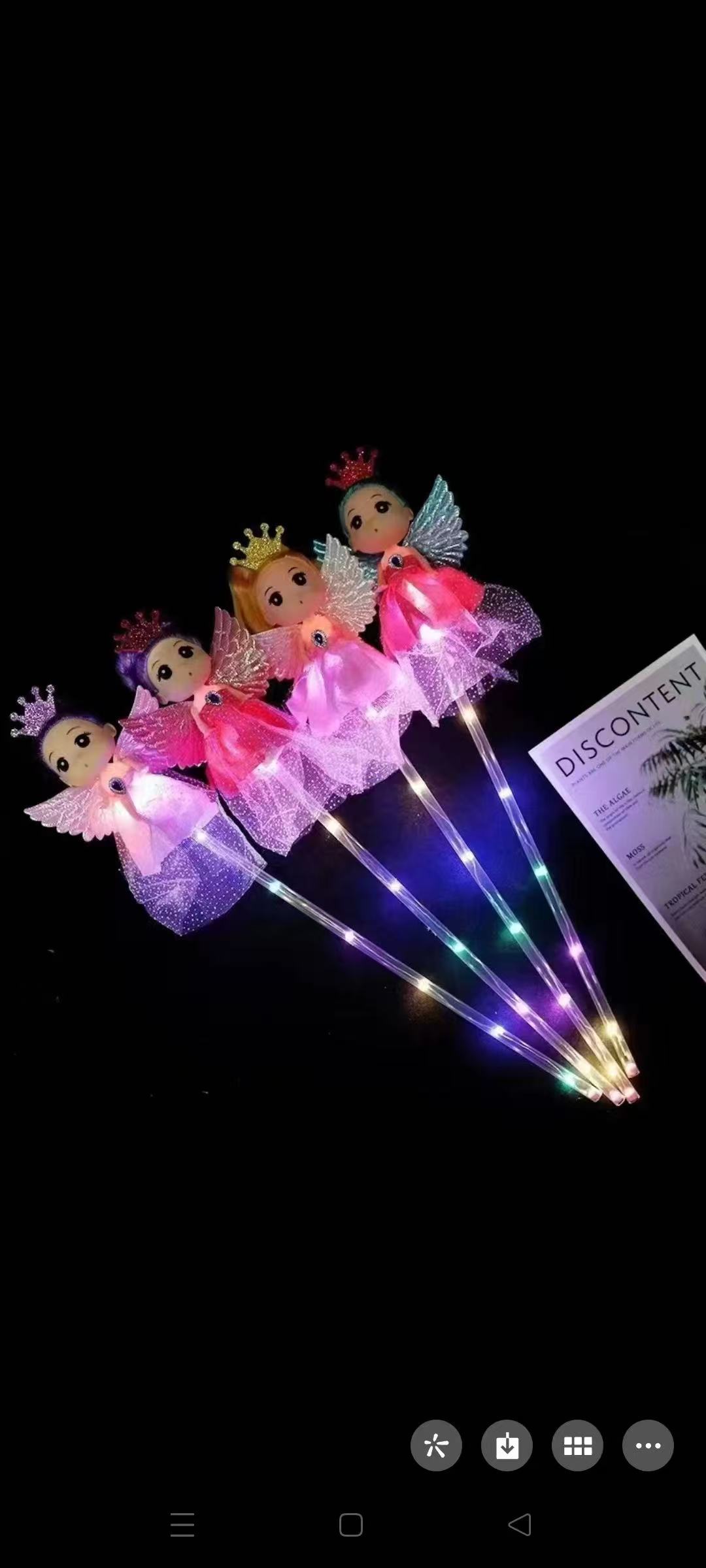 纱布蝴蝶结头扣发光玩具发光头扣详情4