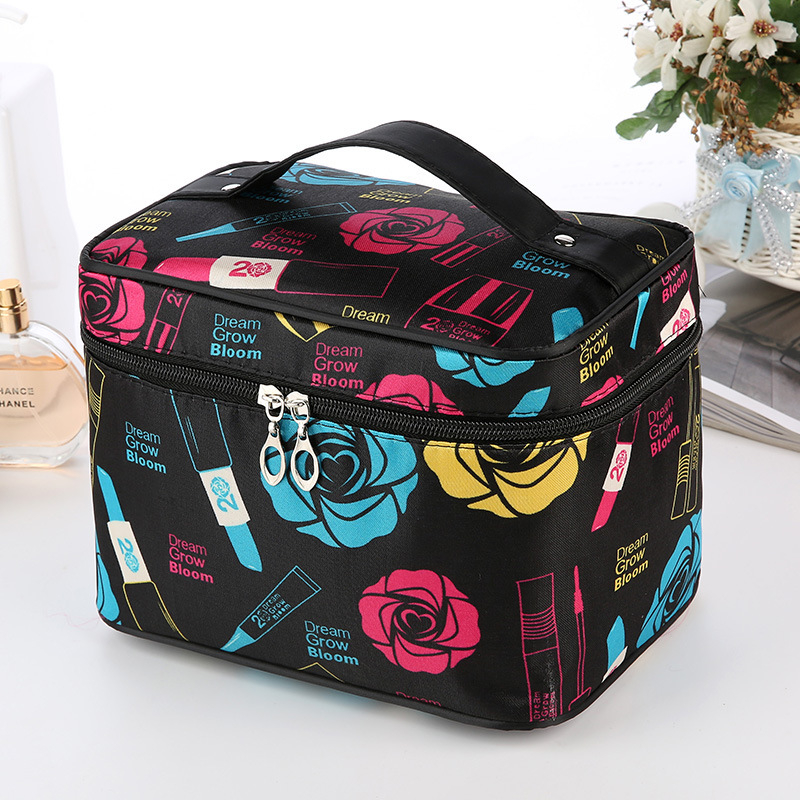 Factory direct sales of large-capacity colorant cosmetic bags, foldable storage bags, hand-held toiletry bags for wholesale and export detail image 5
