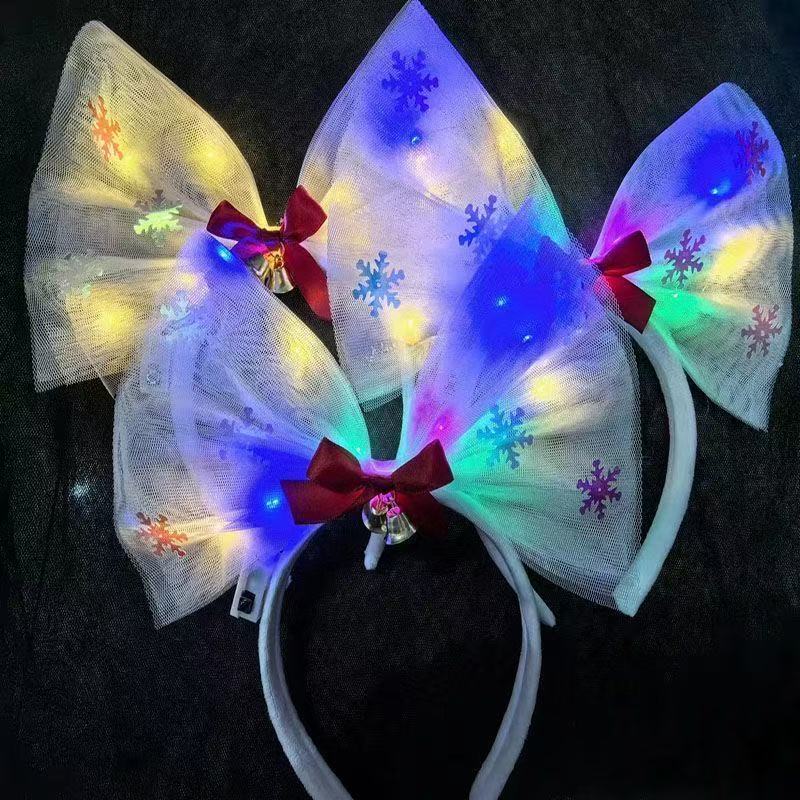 纱布蝴蝶结头扣发光玩具发光头扣详情24