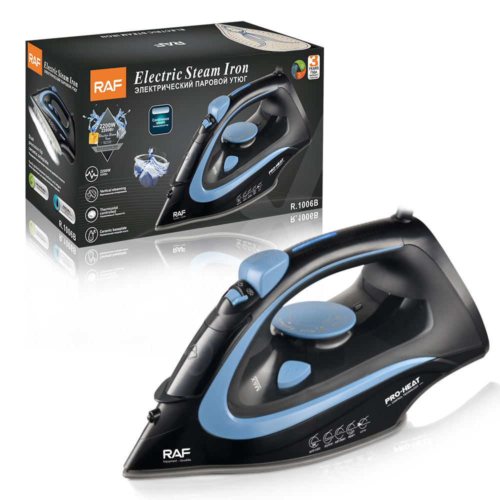 RAF European standard cross-border household hand-held hanging wire electric iron, steam iron, dry and wet dual-purpose 2200W Specification drawing
