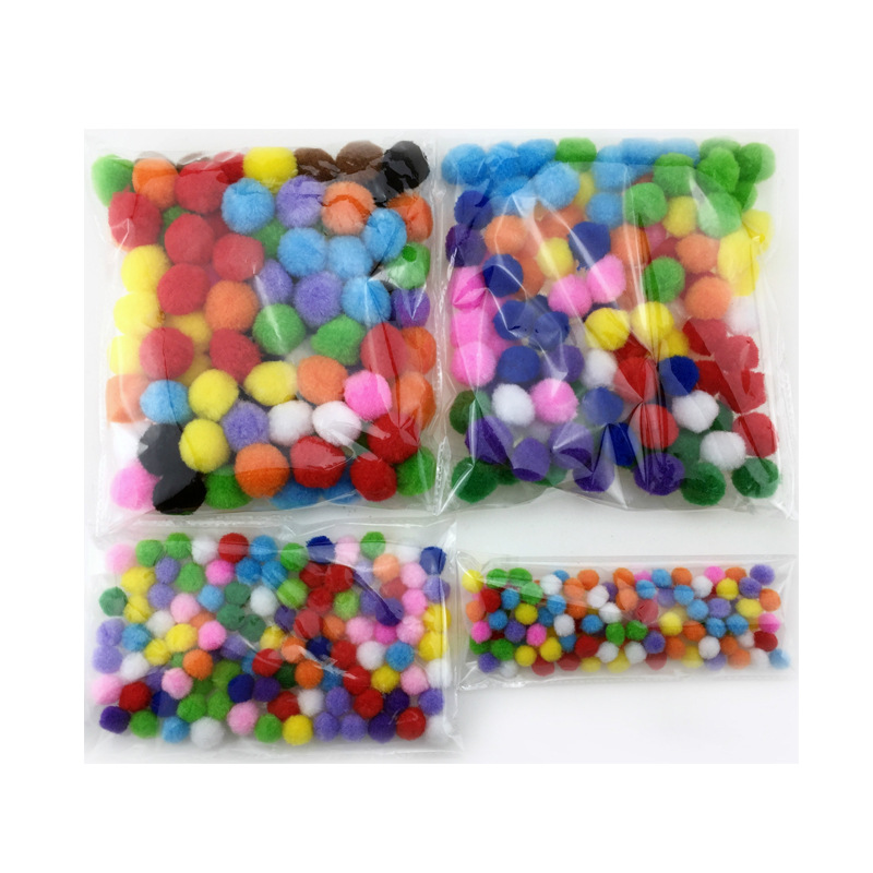 彩色毛绒球高弹毛球服饰辅料涤纶丝毛球球diy