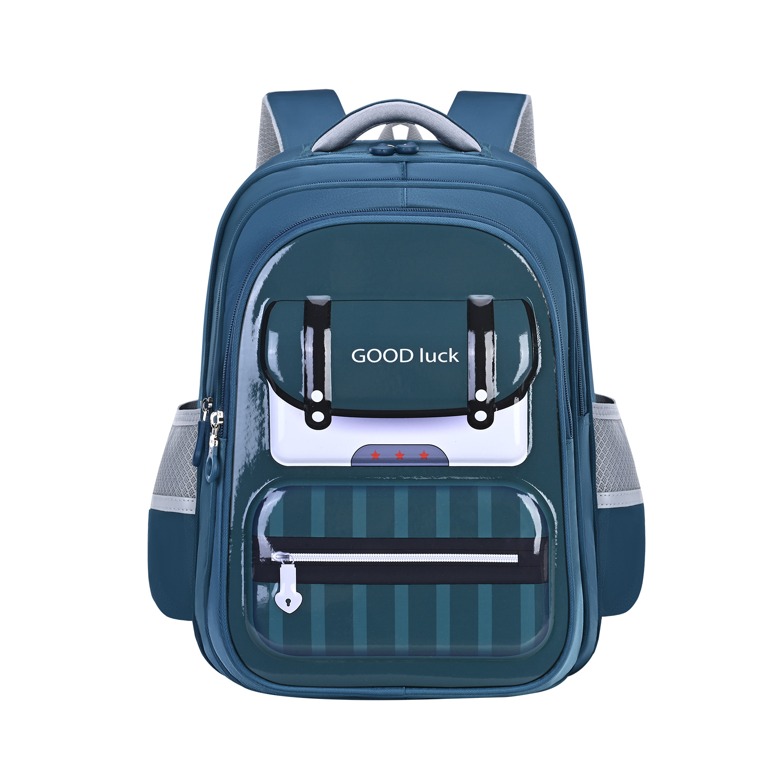 Large-tailed cat British minimalist style boys' and girls' backpacks, classroom spine protection and pressure relief backpacks, large-capacity adjustable splicing and color-blocking British schoolbags, waterproof, anti-snug, wear-resistant and dirt-resistant schoolbags, outdoor travel backpacks Specification image