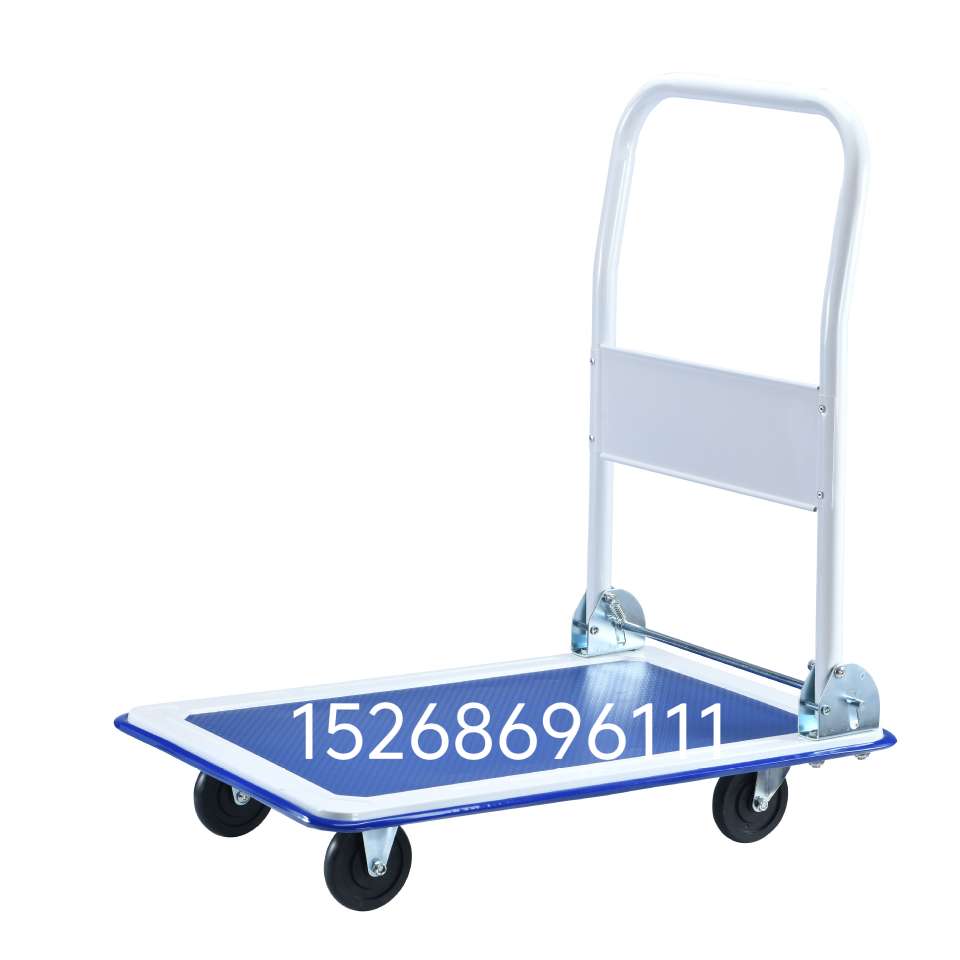 Folding lightweight trolley, flatbed cargo trailer, push truck, silent flatbed small trolley, handling trolley, thickened flatbed trolley, trolley small trolley, trolley flatbed trolley Item Picture