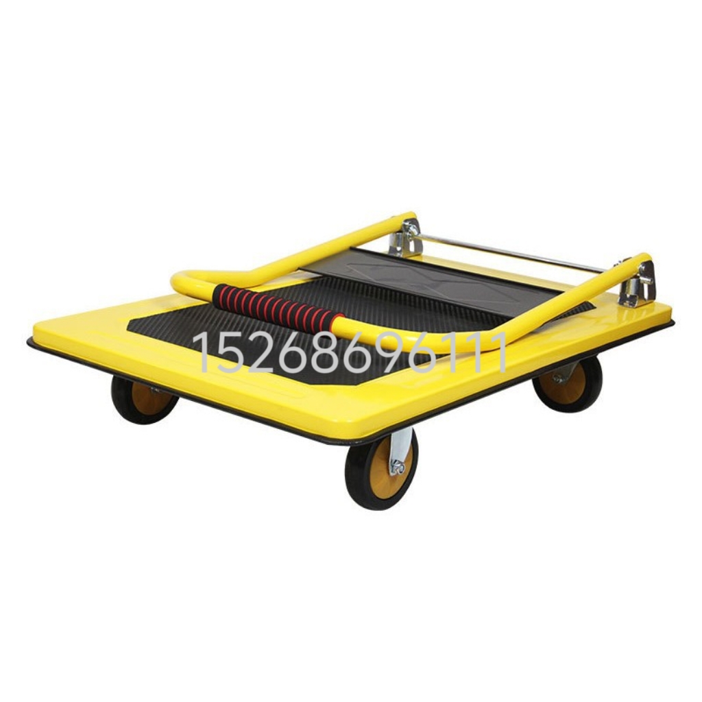 Trolley transportation, folding silent swivel wheel cargo trolley, heavy-duty wheel thickened trolley, special cargo trailer, flatbed trolley, trolley, trolley detail image 9