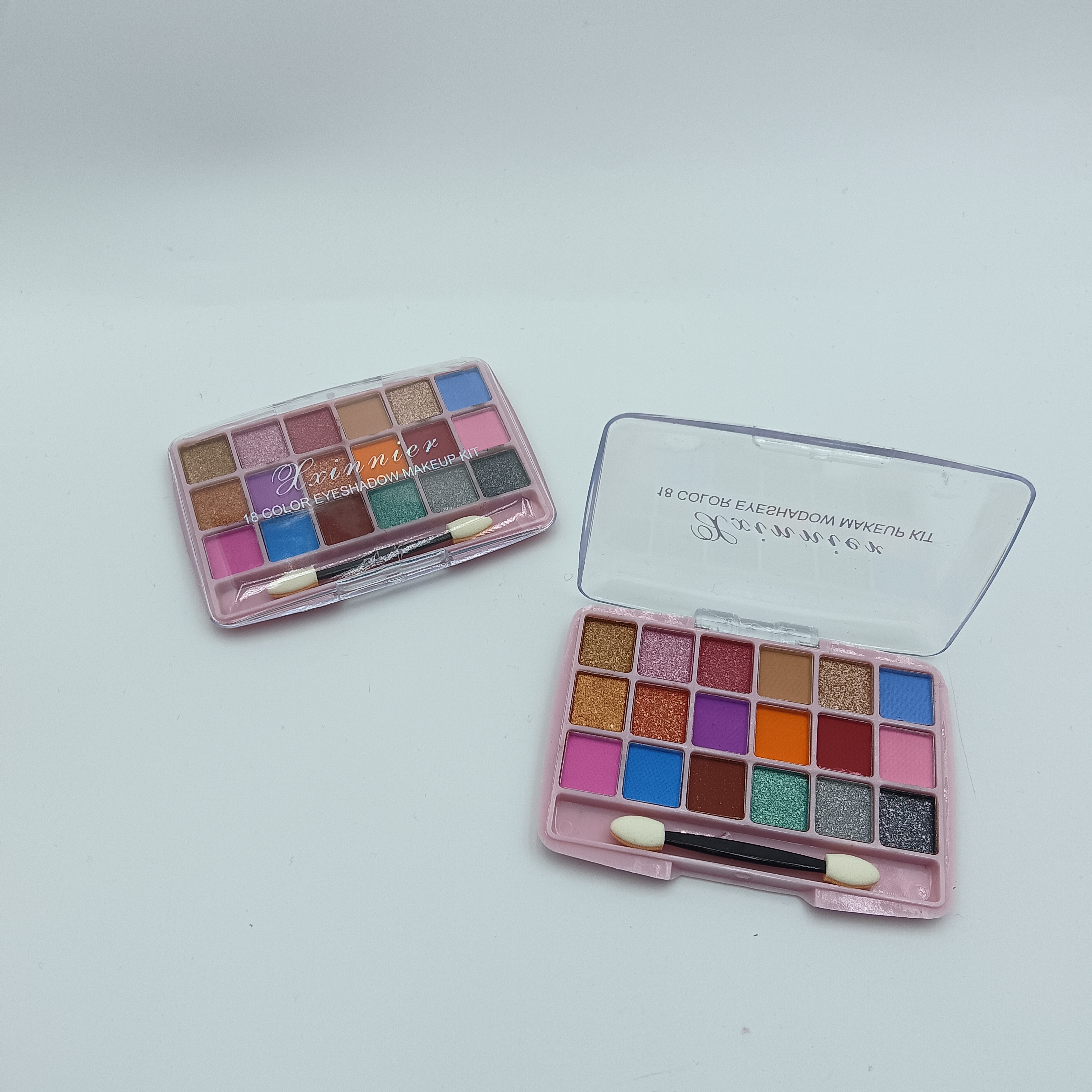 luyisi brand cross-border new eyeshadow tray 24 hours lasting makeup manufacturers direct sales do not smudge 14 color eyeshadow plus blush combination set earth color eyeshadow pearl eyeshadow details Picture