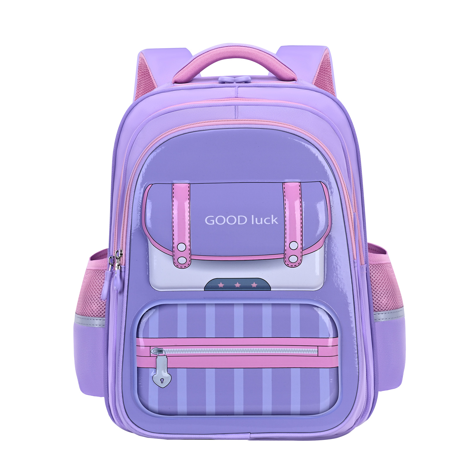 Large-tailed cat British minimalist style boys' and girls' backpacks, classroom spine protection and pressure relief backpacks, large-capacity adjustable splicing and color-blocking British schoolbags, waterproof, anti-snug, wear-resistant and dirt-resistant schoolbags, outdoor travel backpacks