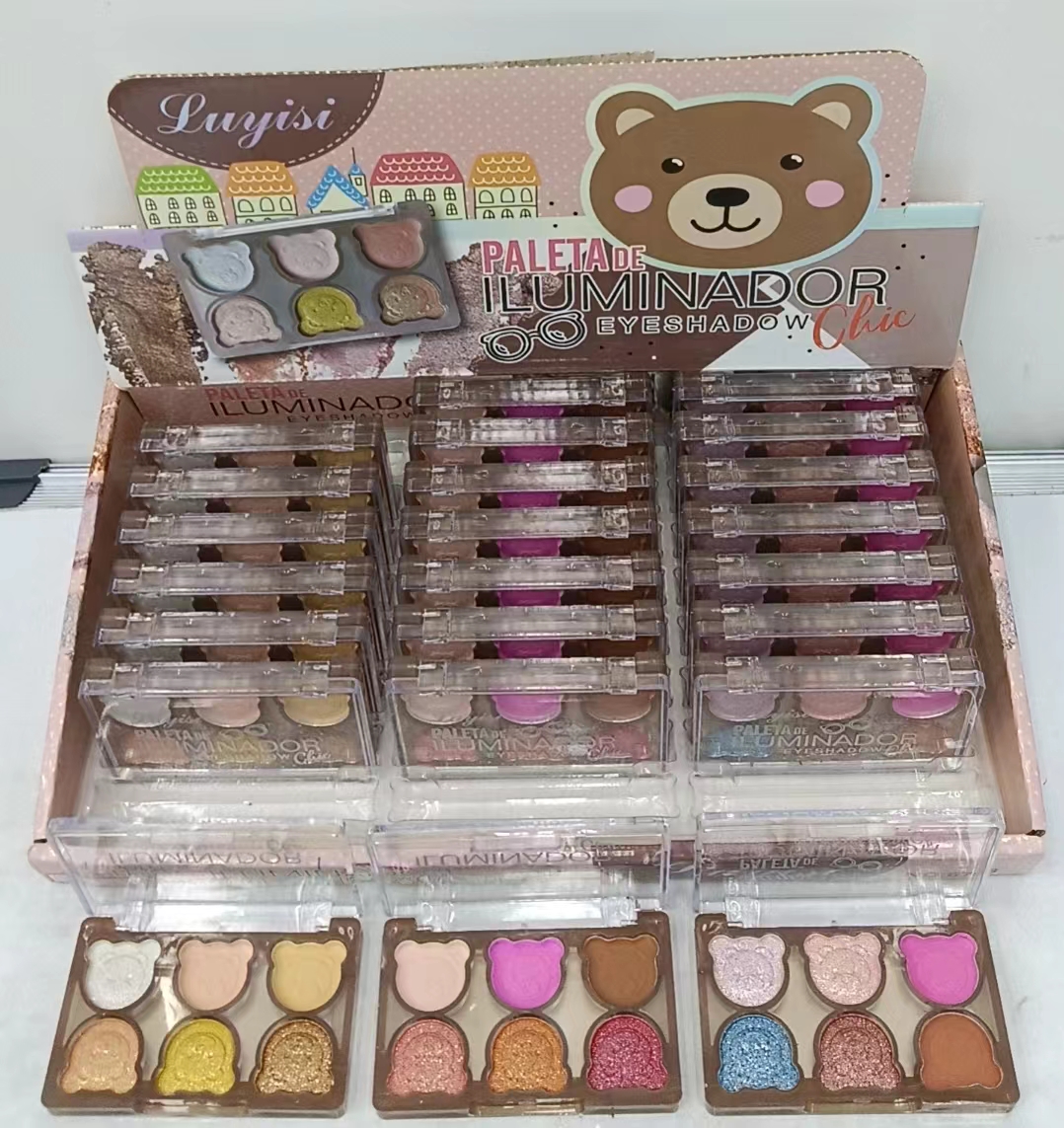 New 6 color eyeshadow tray pearl + matte integrated multi-use texture soft waxy color full figure