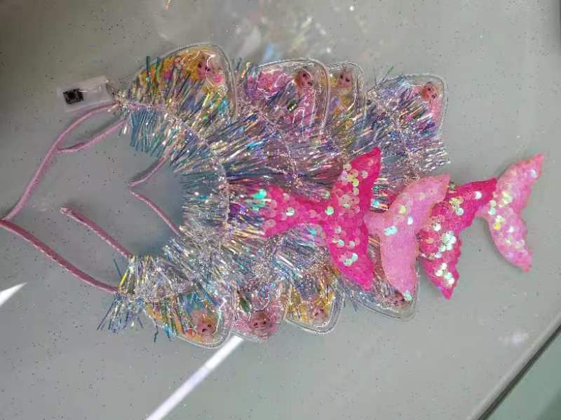 纱布蝴蝶结头扣发光玩具发光头扣详情10