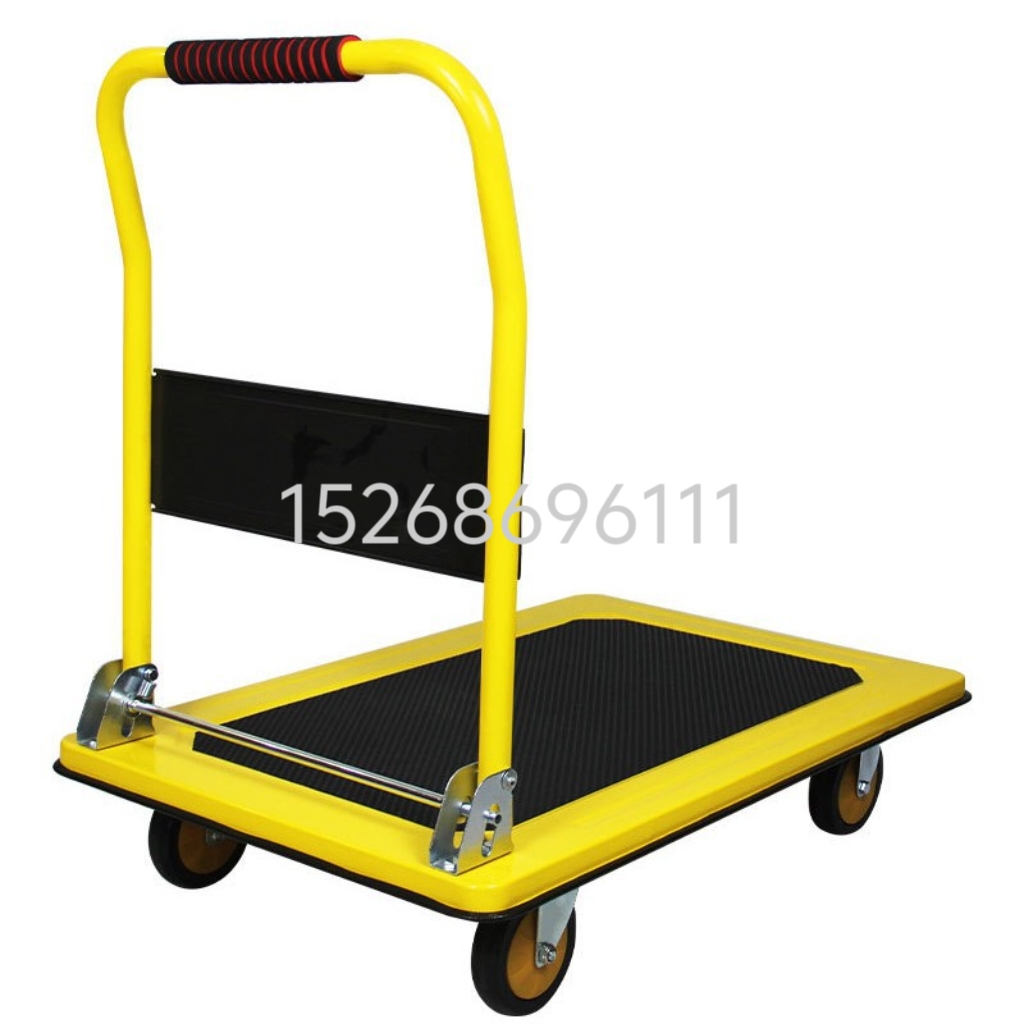 Logistics flatbed truck, silent handcart, folding trolley, plastic thickened heavy-duty truck, handling trolley, small trailer, flatbed truck, handcart, trolley detail image 7