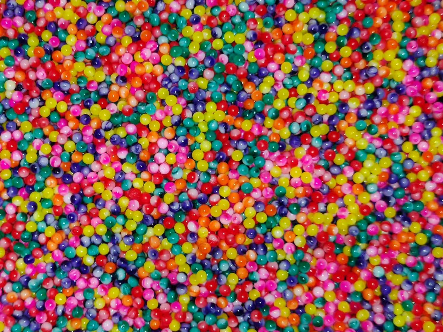 泡水珠花纹珠遇水变大神奇海洋宝宝地摊经济儿童玩具创新创意玩具百变遇水变大膨胀玩具双色珠子新款珠子